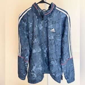 As new - Adidas Rain Jacket - Militar Blue - Male - Size M